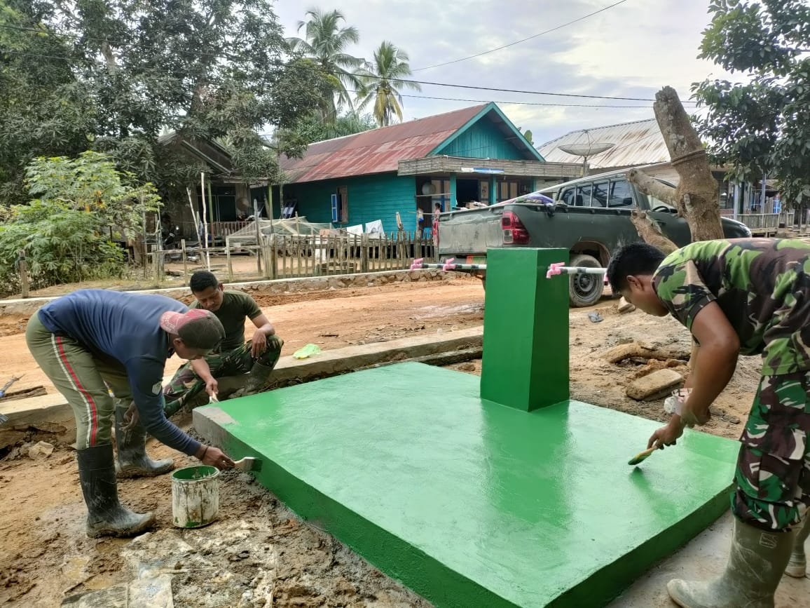 Pembuatan Sumur ke dua Capai 100%, Wujud Nyata TMMD Reguler Ke-125 Kodim 1017/Lamandau