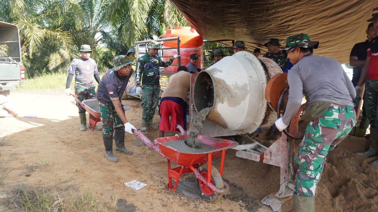 Arco Berbaris Rapi, Satgas TMMD Reg Ke-127 Siap Eksekusi Pekerjaan