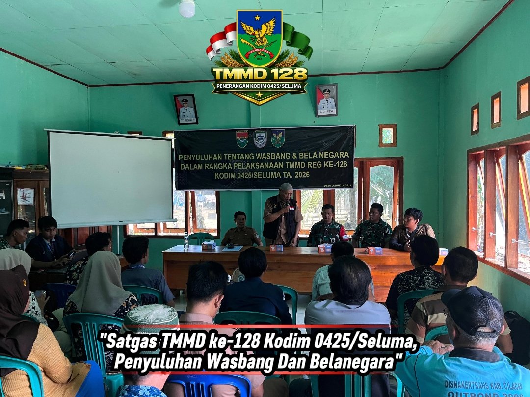 Perkuat Nasionalisme, Satgas TMMD Ke-128 Kodim 0425/Seluma Gelar Penyuluhan Wasbang dan Bela Negara
