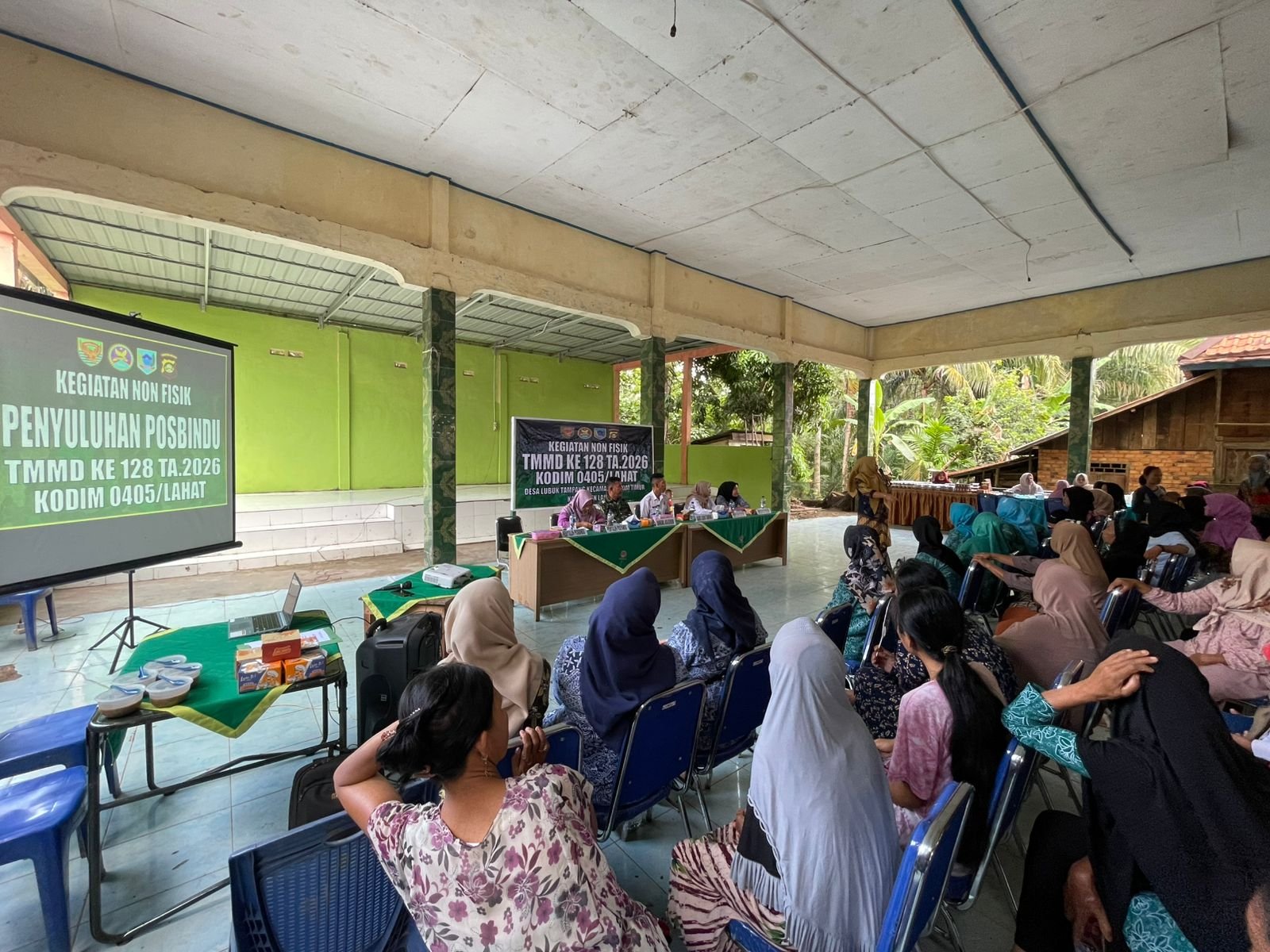 Penyuluhan Posbindu TMMD 128 Lahat Tingkatkan Kepedulian Kesehatan Masyarakat