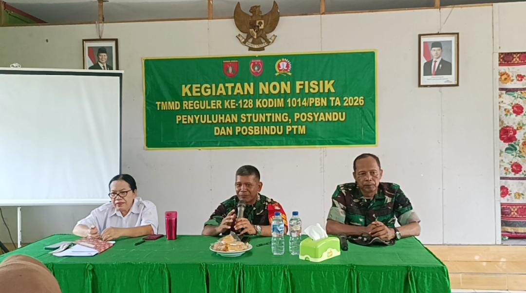 Sasaran Nonfisik TMMD 128, Penyuluhan Stunting Digelar di Sungai Hijau