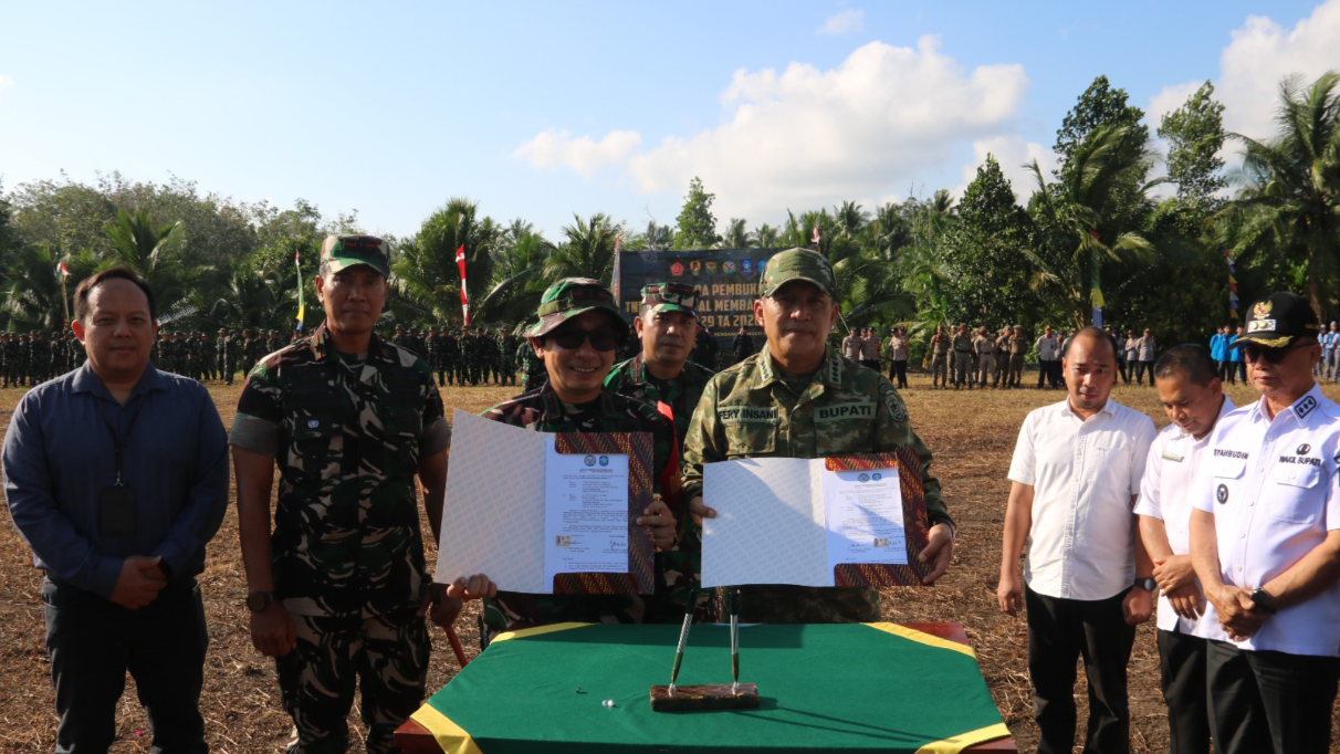 Sinergi TNI dan Pemda Bangka, TMMD Ke-129 Resmi Dibuka di Desa Deniang demi Kesejahteraan Warga