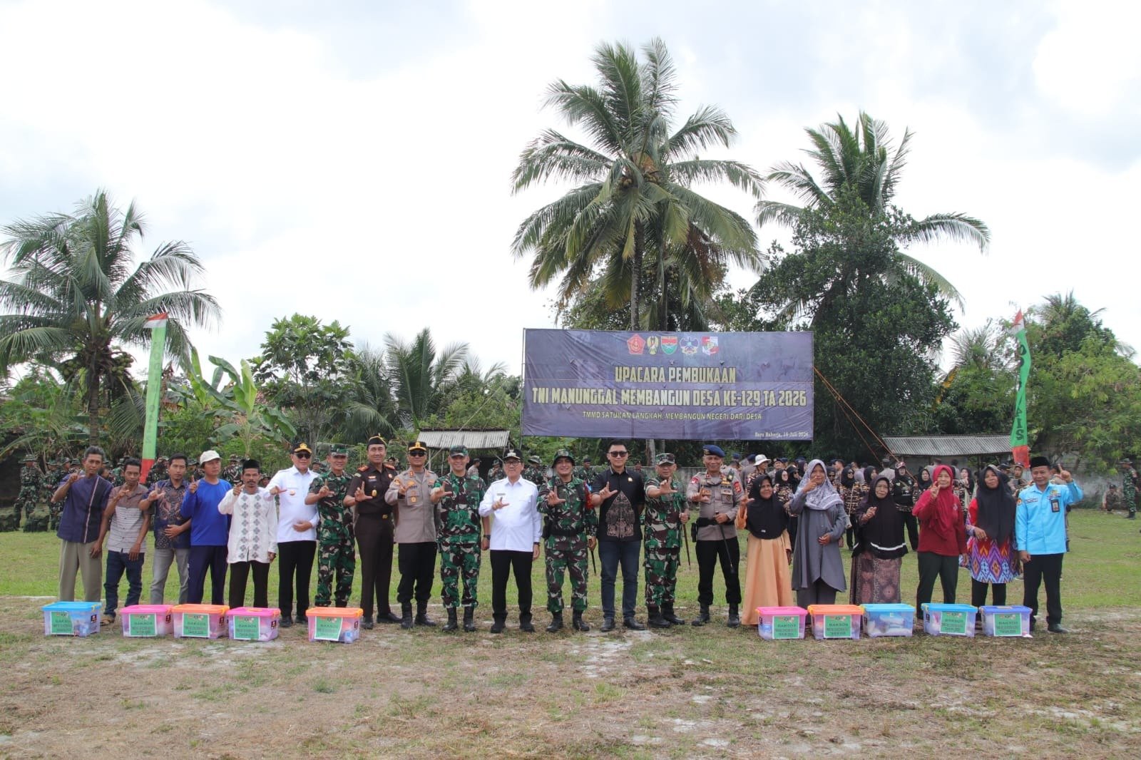 Satukan Langkah Membangun Negeri: TMMD Ke-129 Resmi Dibuka di Sungkai Utara