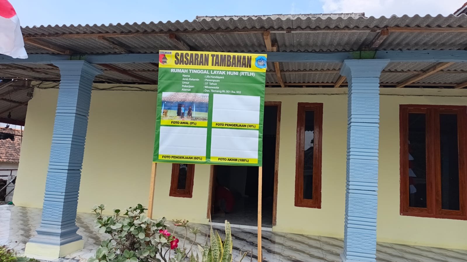 Wajah Baru Hunian Ibu Lifa, Bukti Nyata Kepedulian Satgas TMMD 129 Kodim 0812/Lamongan Hadirkan Rumah Layak Huni